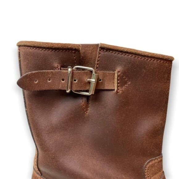 Adams Boots Handmade Brown Leather Engineer Boots - Picture 3 of 12